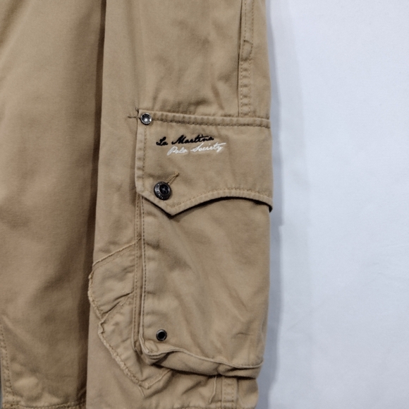 La Martina Saddlery Cargo Shorts Men's 38 Tan Bobo Retro 90s Streetwear Utility - Picture 4 of 10